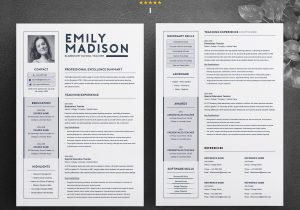 Free Resume Template for Elementary School Teacher Teacher Resume Template for Ms Word – Graphicfy