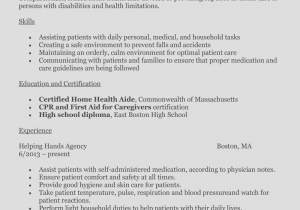 Free Sample Home Health Aide Resume How to Write A Perfect Home Health Aide Resume Examples
