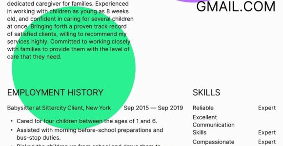 Free Sample Of Baby Sitter Resume Babysitter Resume Examples & Writing Tips 2022 (free Guide)