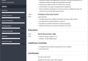Free Sample Of Resume for Security Guard Security Guard Resumeâexamples and 25lancarrezekiq Writing Tips
