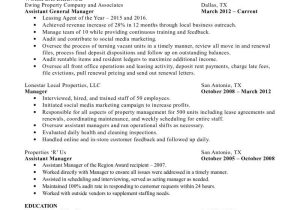 Free Sample Resume assistant Property Manager Property Manager Resume (experienced)