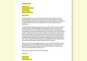 Free Sample Resume Cover Letter for Hotel Free Free Hotel Revenue Manager Cover Letter Template – Google …