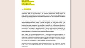 Free Sample Resume Cover Letter for Hotel Hotel Manager Cover Letter Templates – format, Free, Download …