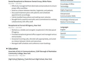 Free Sample Resume Dental Office Manager Dental Receptionist Resume Examples & Writing Tips 2022 (free Guide)