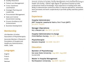 Free Sample Resume for A Hospital Administrator Hospital Administrator Resume Template 2022 Writing Tips …