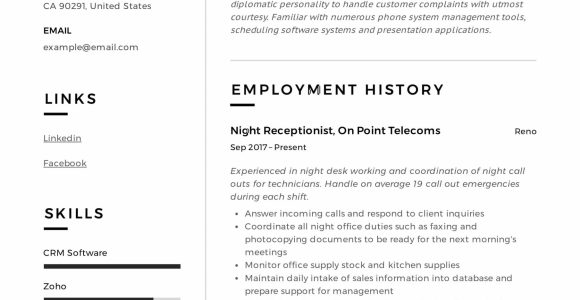 Free Sample Resume for A Receptionist Receptionist Resume Example & Writing Guide 12 Samples Pdf 2020