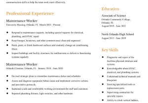 Free Sample Resume for Building Maintenance General Maintenance Worker Resume Examples In 2022 – Resumebuilder.com
