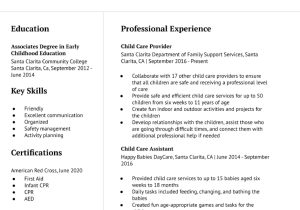 Free Sample Resume for Child Care Provider Child Care Resume Examples In 2022 – Resumebuilder.com
