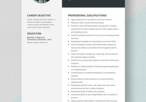 Free Sample Resume for Child Care Provider Child Care Resume Templates – Design, Free, Download Template.net