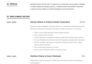 Free Sample Resume for Cleaning Service Cleaner Resume & Writing Guide  12 Templates Pdf 2022