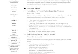 Free Sample Resume for Cleaning Service Cleaner Resume & Writing Guide  12 Templates Pdf 2022