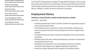 Free Sample Resume for Community Health Worker Healthcare social Worker Resume Examples & Writing Tips 2022 (free