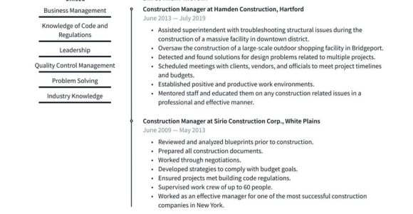 Free Sample Resume for Construction Project Manager Construction Project Manager Resume Examples & Writing Tips 2022 (free