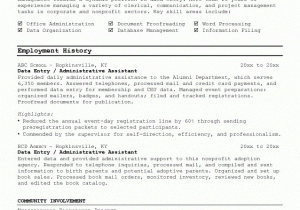 Free Sample Resume for Data Entry Clerk Sample Resume Data Entry Clerk Resume Sample