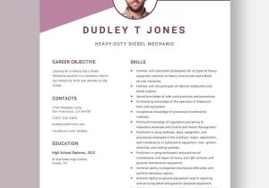 Free Sample Resume for Diesel Mechanic Free Free Heavy-duty Diesel Mechanic Resume Template – Word, Apple …