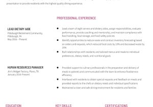 Free Sample Resume for Dietary Aide Dietary Aide Resume Examples In 2022 – Resumebuilder.com