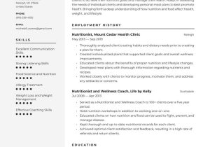 Free Sample Resume for Dietary Aide Nutritionist Resume Examples & Writing Tips 2022 (free Guide)