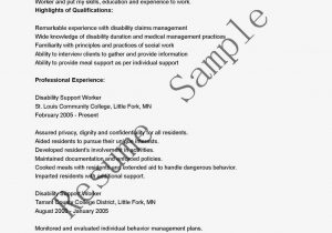 Free Sample Resume for Disability Support Worker Resume Samples Disability Support Worker Resume Sample