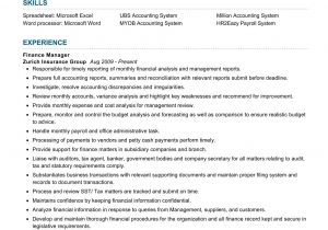 Free Sample Resume for Finance Manager Finance Manager Resume Sample 2021