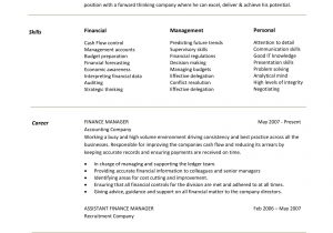 Free Sample Resume for Finance Manager Resume Examples Finance – Salescvfo