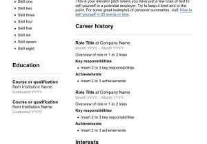 Free Sample Resume for Government Jobs Free ResumÃ© Template – Seek Career Advice