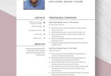 Free Sample Resume for High School Biology Teachers High School Biology Teacher Resume Template – Word, Apple Pages …