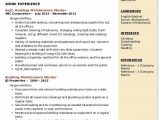 Free Sample Resume for Maintenance Worker Building Maintenance Worker Resume Samples