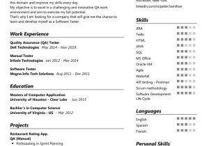 Free Sample Resume for Qa Tester Junior Qa Tester Resume Example 2022 Writing Tips – Resumekraft