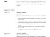 Front End Developer Resume Template Download 17 Front-end Developer Resume Examples & Guide Pdf
