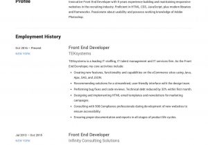 Front End Developer Resume Template Download 17 Front-end Developer Resume Examples & Guide Pdf