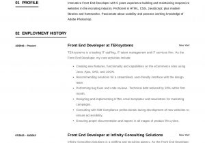 Front End Web Developer Resume Sample 17 Front-end Developer Resume Examples & Guide Pdf 2020