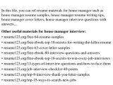 Front Of House Manager Resume Sample top 8 House Manager Resume Samples