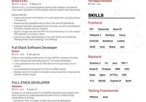 Full Stack Web Developer Resume Sample Full Stack Developer Cv Download
