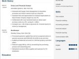 Functional Resume Sample for Financial Analyst Entry-level Financial Analyst Resumeâsample and Writing Tips