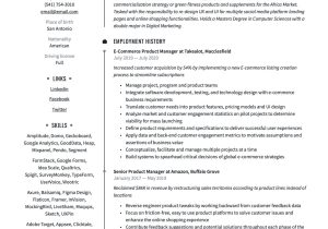 General Laborat at A Potatoes C9mapy Resume Sample Amazon Product Manager Resume & Guide 17 Examples 2022