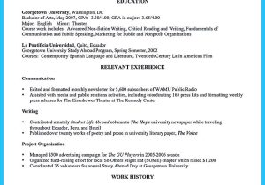 Georgetown University Career Center Sample Resume Csr Resume No Experience Resume Objective, Resume Template Word …