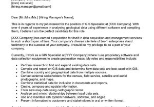 Gis Resume with No Experience Sample Gis Specialist Cover Letter Examples – Qwikresume