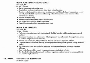 Heavy Duty Mechanic Apprentice Resume Sample Mechanic Job Description Resume Inspirational Heavy Duty