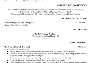 High School Baseball Coach Resume Samples Baseball Coach Resume Examples Resumegets.com