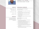 High School Biology Teacher Resume Samples High School Biology Teacher Resume Template – Word, Apple Pages …
