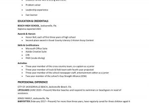 High School First Job Resume Template Resume for Teenager First Job : Essential Student Resume Examples …