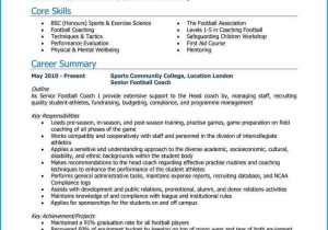 High School Football Coach Resume Sample Football Coach Cv Example & Writing Guide [get More Interviews]