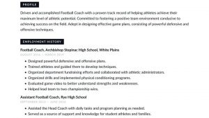 High School Football Coach Resume Sample Football Coach Resume Examples & Writing Tips 2021 (free Guide)