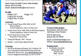 High School Football Player Resume Samples It is Relatively Easy to Write An athletic Training Resume. to …
