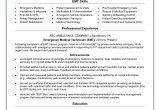 High School Graduate Resume Sample for the Medical Tech Field Emt Resume Sample Monster.com