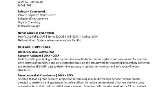 High School Graduate Resume Sample for the Medical Tech Field Medical School Resume Sample Monster.com