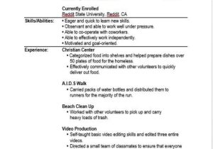 High School Informal Resume for College Samples Redit I’m A College Student that Did Absolutely Nothing Worthy In High …