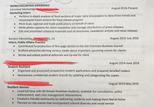 High School Informal Resume for College Samples Redit My College Career Center Gave Me This Resume Template to Follow …