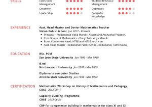 High School Maths Teacher Resume Sample Mathematics Teacher Resume Sample 2022 Writing Tips – Resumekraft