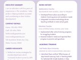 High School Maths Teacher Resume Sample Purple Bordered Math Tutor Resume – Templates by Canva